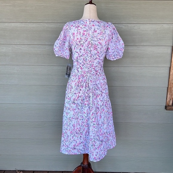 French Collection “Flores” Puff Sleeve Dress - Picture 8 of 12